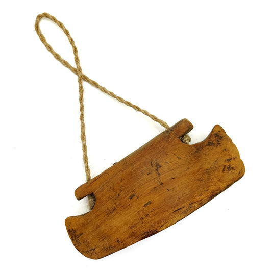 Vintage Wooden Cow Bell Cowbell Asian Cattle Bell Primitive Decor Vintage Rustic Home Decor Farmhouse Unique Bohemian Decor Art Wall Decor - BC1017