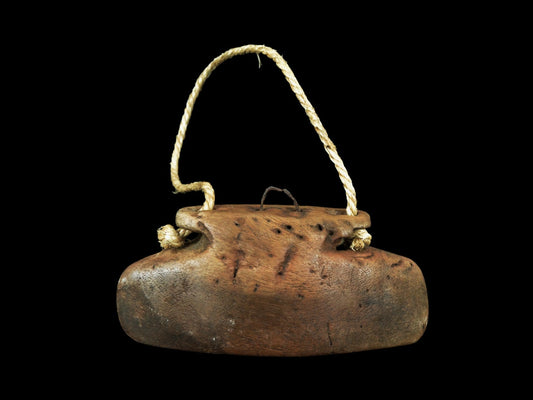 Vintage Wooden Cow Bell Cowbell Asian Cattle Bell Primitive Decor Rustic Home Decor Farmhouse Wall Decor - BC1011