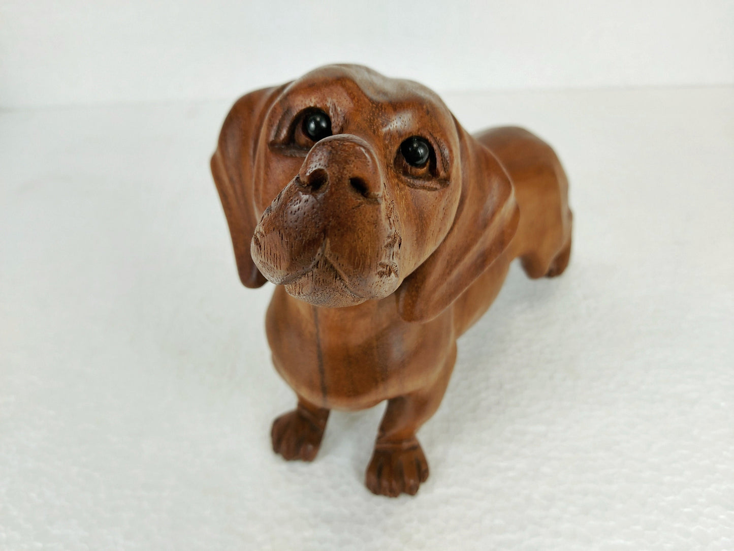 Wooden Dachshund Dog Statue Wiener Dog Sausage Dog Sculpture Home Decor Dog Lover Gift Idea Wood Carving