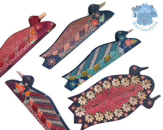 Large 7 Holes Batik Duck Wooden Mancala Board Game - Foldable Asian Congkak - Oware - Filipino Sungka - Home Decor - Gift Idea - Family Game - Table Game - Strategy Games - Math Games