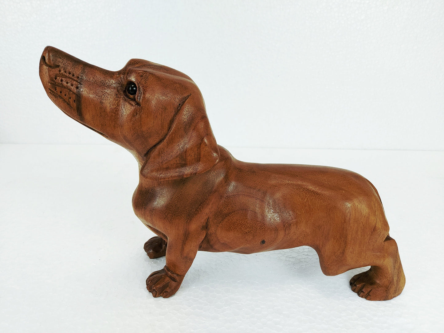 Wooden Dachshund Dog Statue Wiener Dog Sausage Dog Sculpture Home Decor Dog Lover Gift Idea Wood Carving