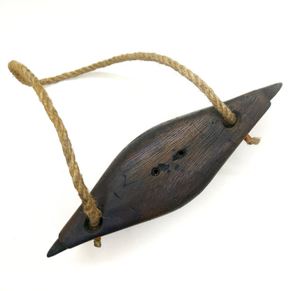 Vintage Javanese Wooden Cow Bell Cattle Bell Asian Primitive Folk Art Farmhouse Rustic Home Decor Unique Wall Decor - BC1014