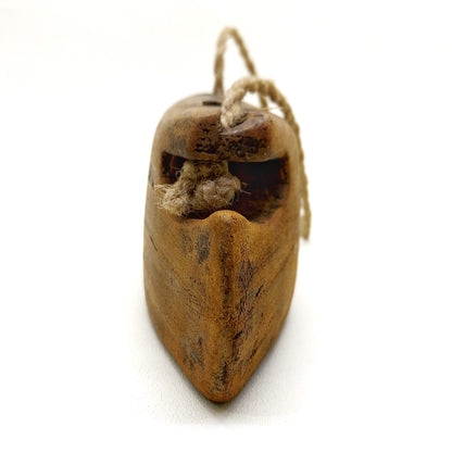 Vintage Wooden Cow Bell Cowbell Asian Cattle Bell Primitive Decor Vintage Rustic Home Decor Farmhouse Unique Bohemian Decor Art Wall Decor - BC1017