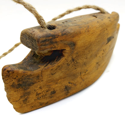 Vintage Wooden Cow Bell Cowbell Asian Cattle Bell Primitive Decor Vintage Rustic Home Decor Farmhouse Unique Bohemian Decor Art Wall Decor - BC1017