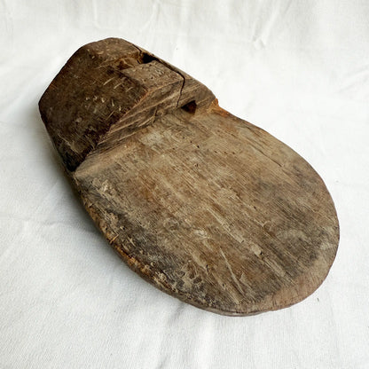 Vintage Wooden Dagger Holder for Coconut Harvester (Set of 2) with Javanese Calendar Carving | DG1502